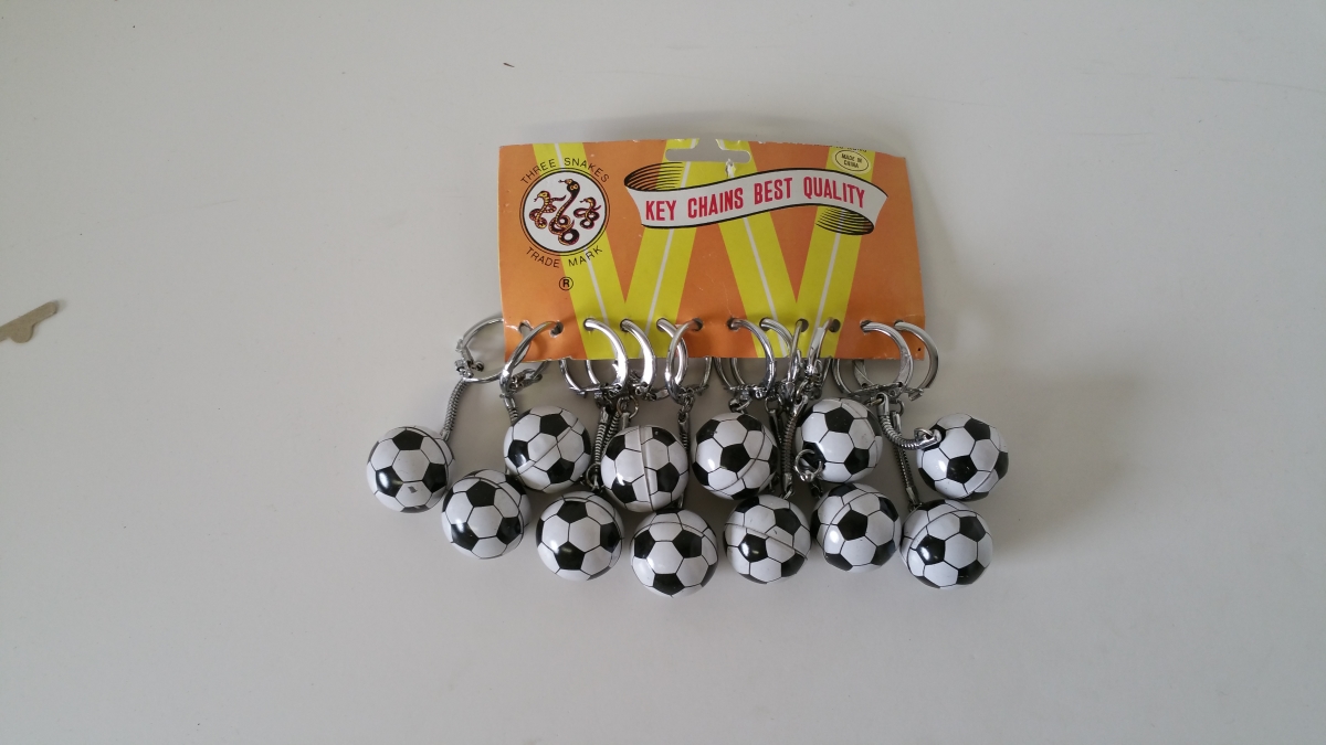 2964A Mini Soccer Ball Keychains - 2 Dozen