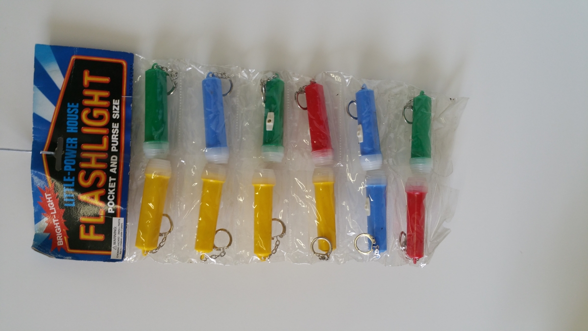 441 Mini Flashlight Keychains, Assorted Color - 2 Dozen