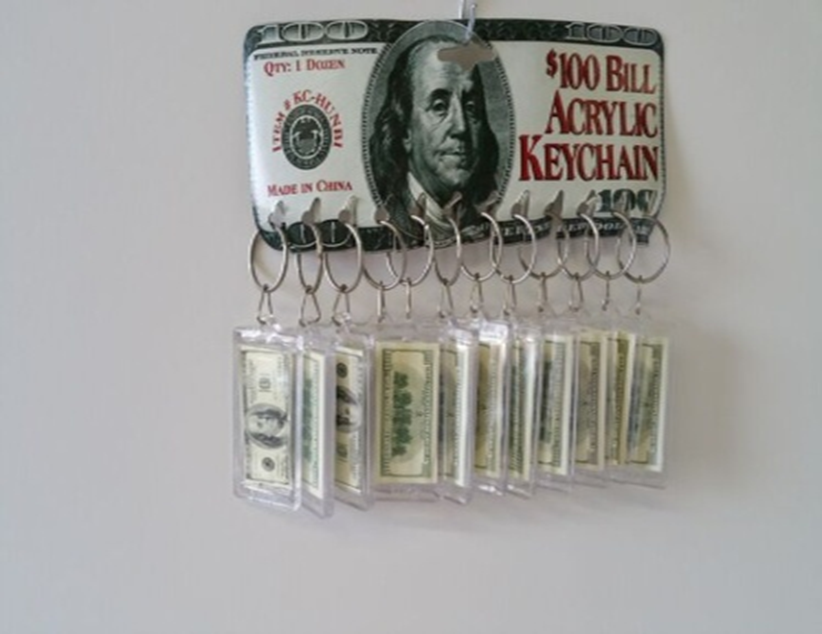 acrylic-money-keychain Acrylic Money Keychain - 2 Dozen