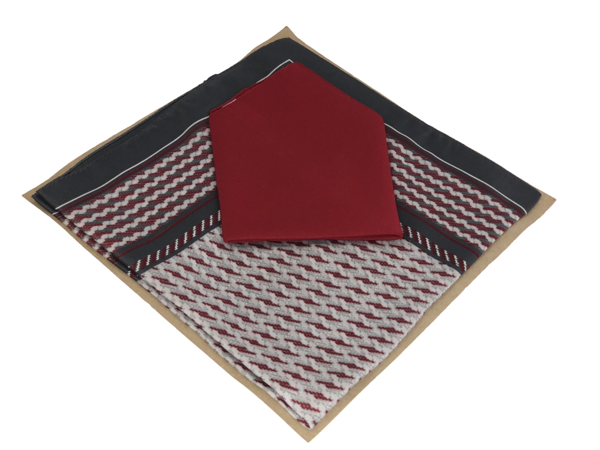 Picture of Tapestry Trading MH-108 Solid & Pattern Handkerchief&#44; Red - 2 Piece