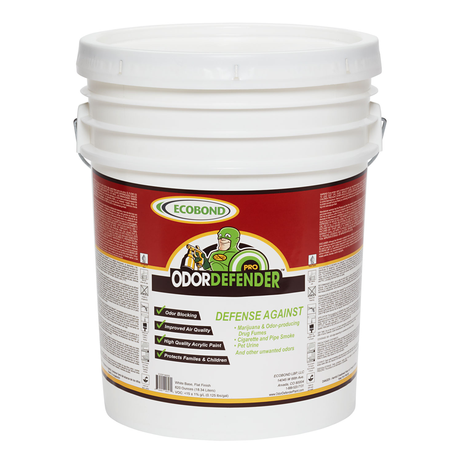 Ecobond EODP144005 5 gal Odor Defender Smoke Eliminator & Blocking Paint