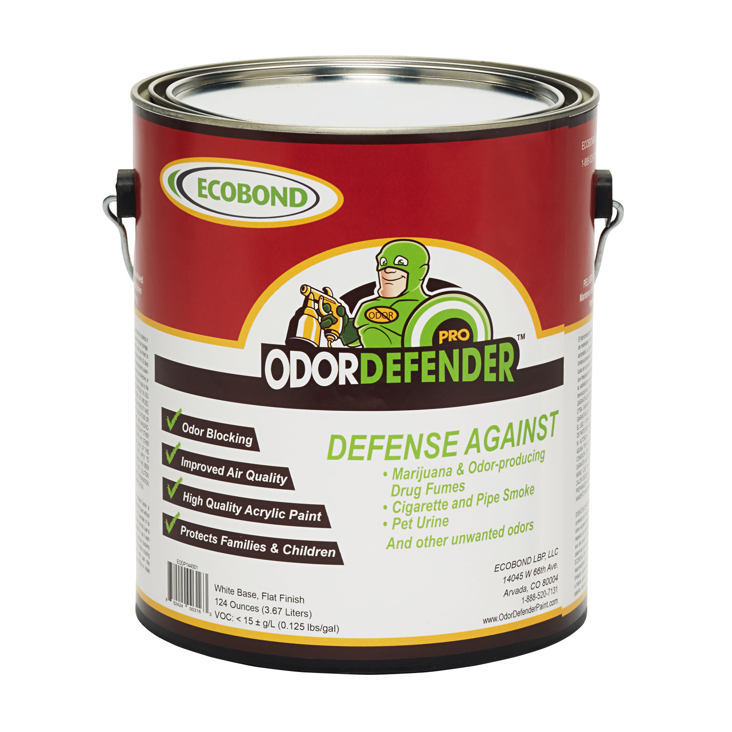 Ecobond EODP144001 1 gal Odor Defender Smoke Eliminator & Blocking Paint