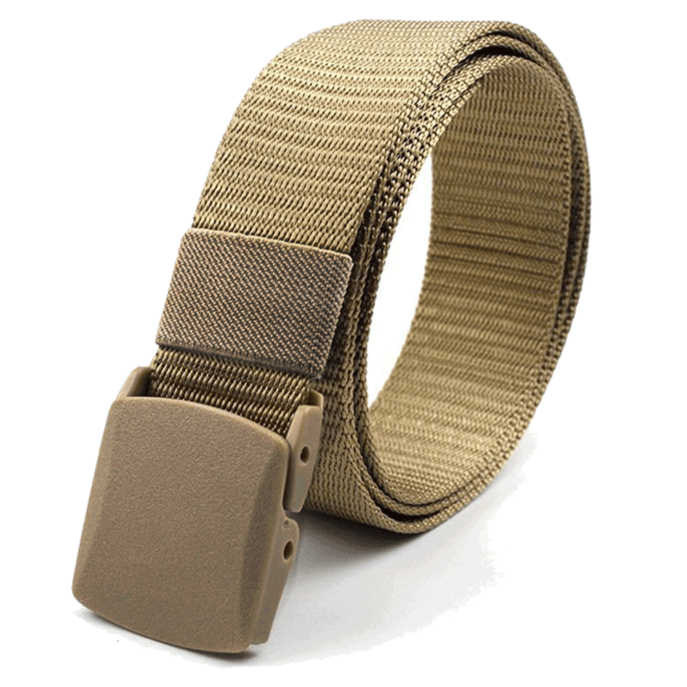 TAC-XG-TB2-KAK Adjustable Nylon Belt with Plastic Buckle, Khaki