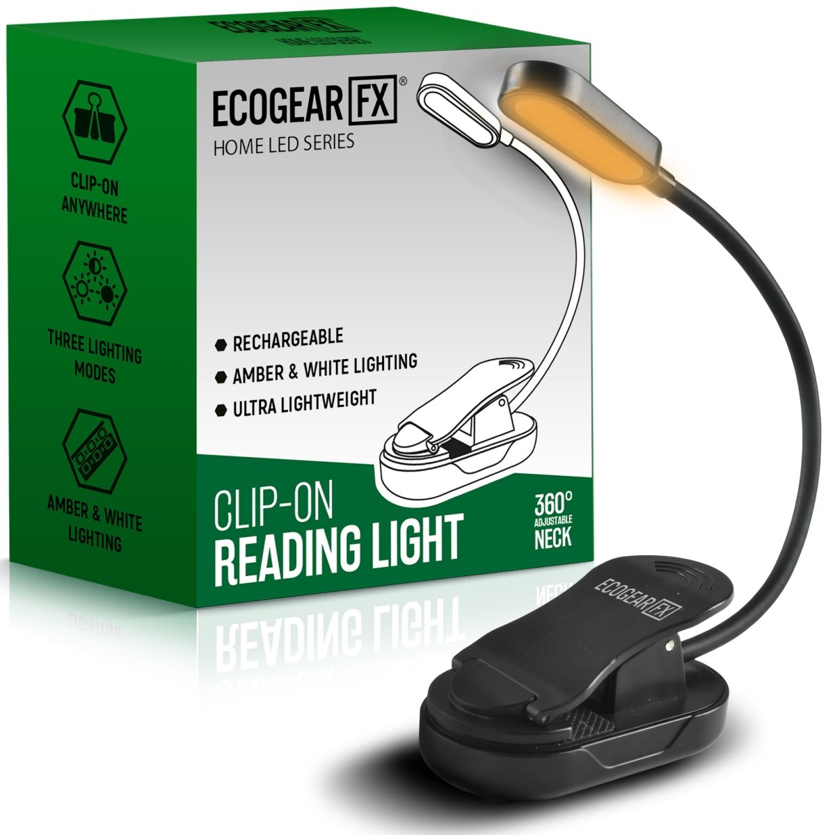 Picture of EcoGear FX HOM-READL-01 LED Clip-On Book Reading Light
