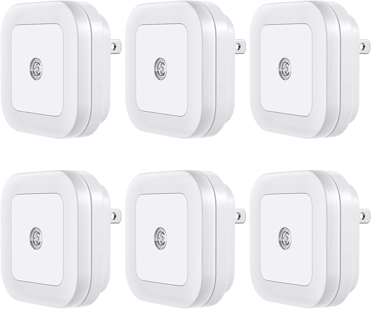 Picture of EcoGear FX HOM-SNLGT3-6PK Wall Outlet LED Night Light, Cool White - Pack of 6