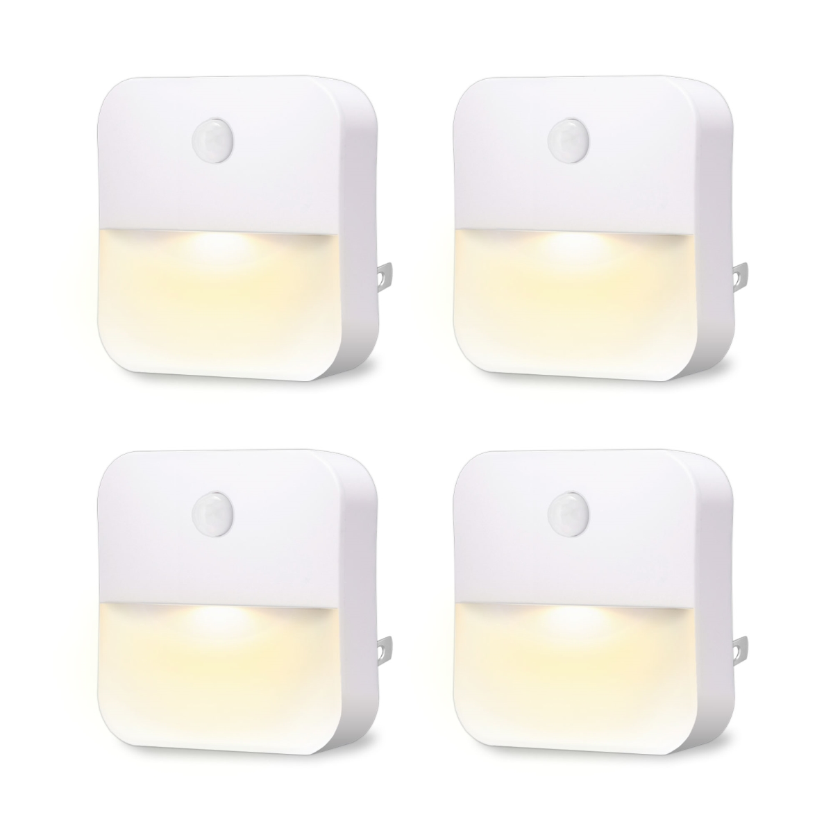Picture of EcoGear FX HOM-SNLGT1-4PK Motion Sensor LED Night Light with Settings Plug-in