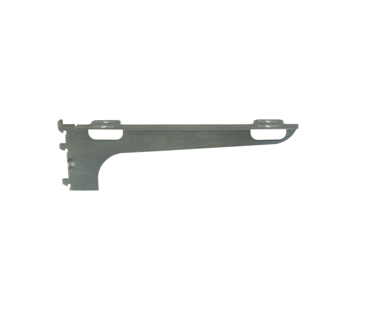 Center Wood Shelf Bracket - Satin Zinc - 12 in. - Durable Support