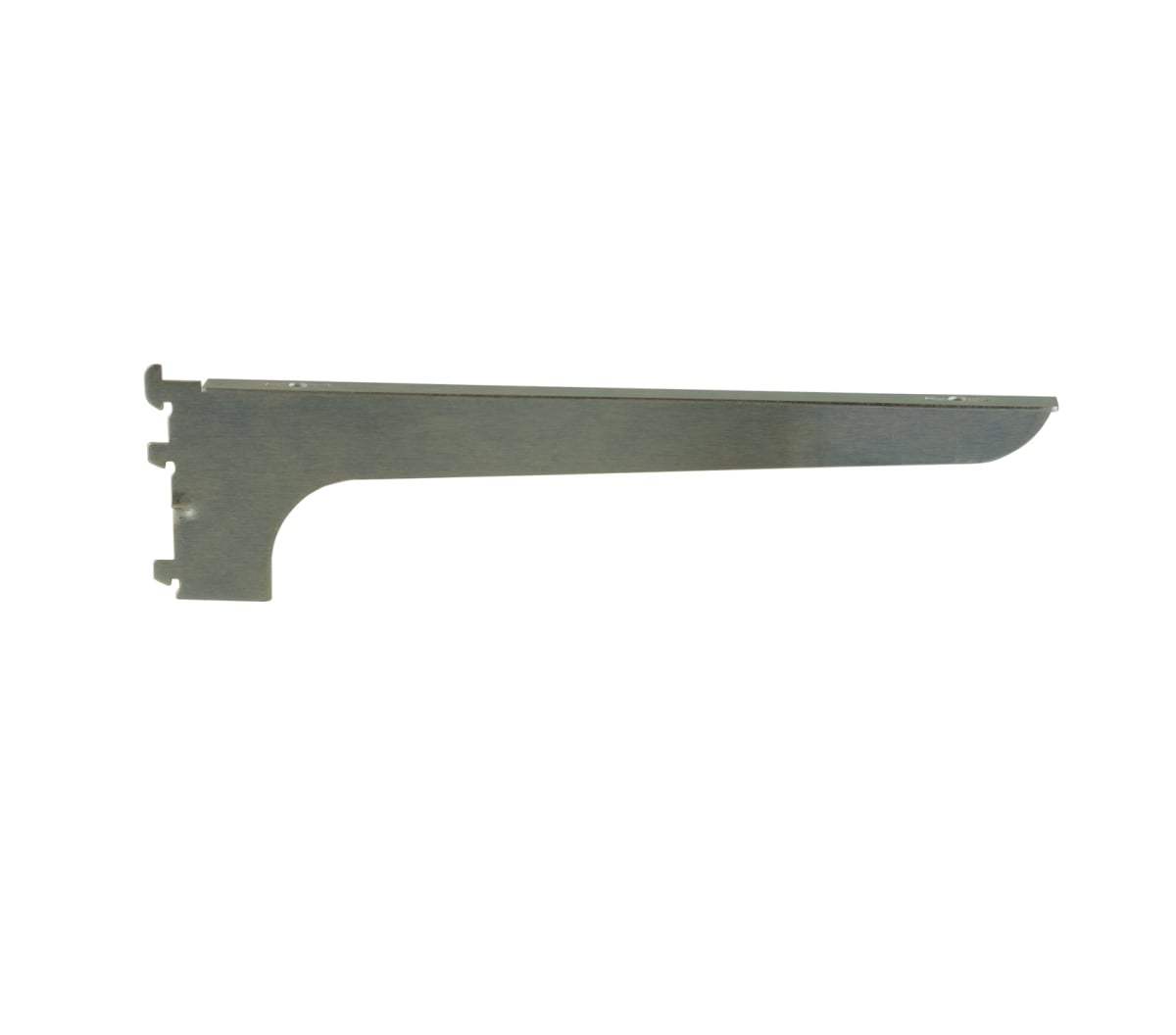 14 in. Right Wood Shelf Bracket - Satin Zinc