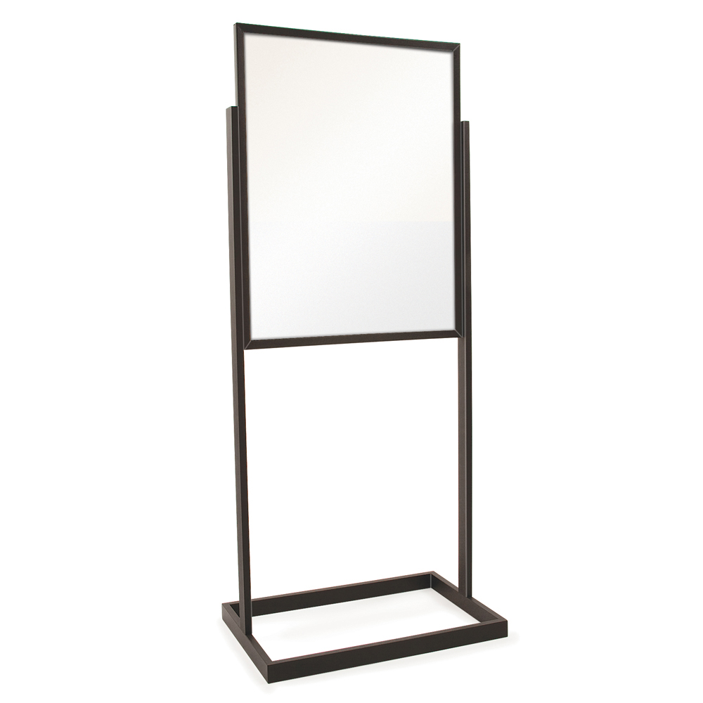BH30-MAB 22 in. x 28 in. Bulletin Sign Holder with Rectangular Tubing Base, Black - Matte