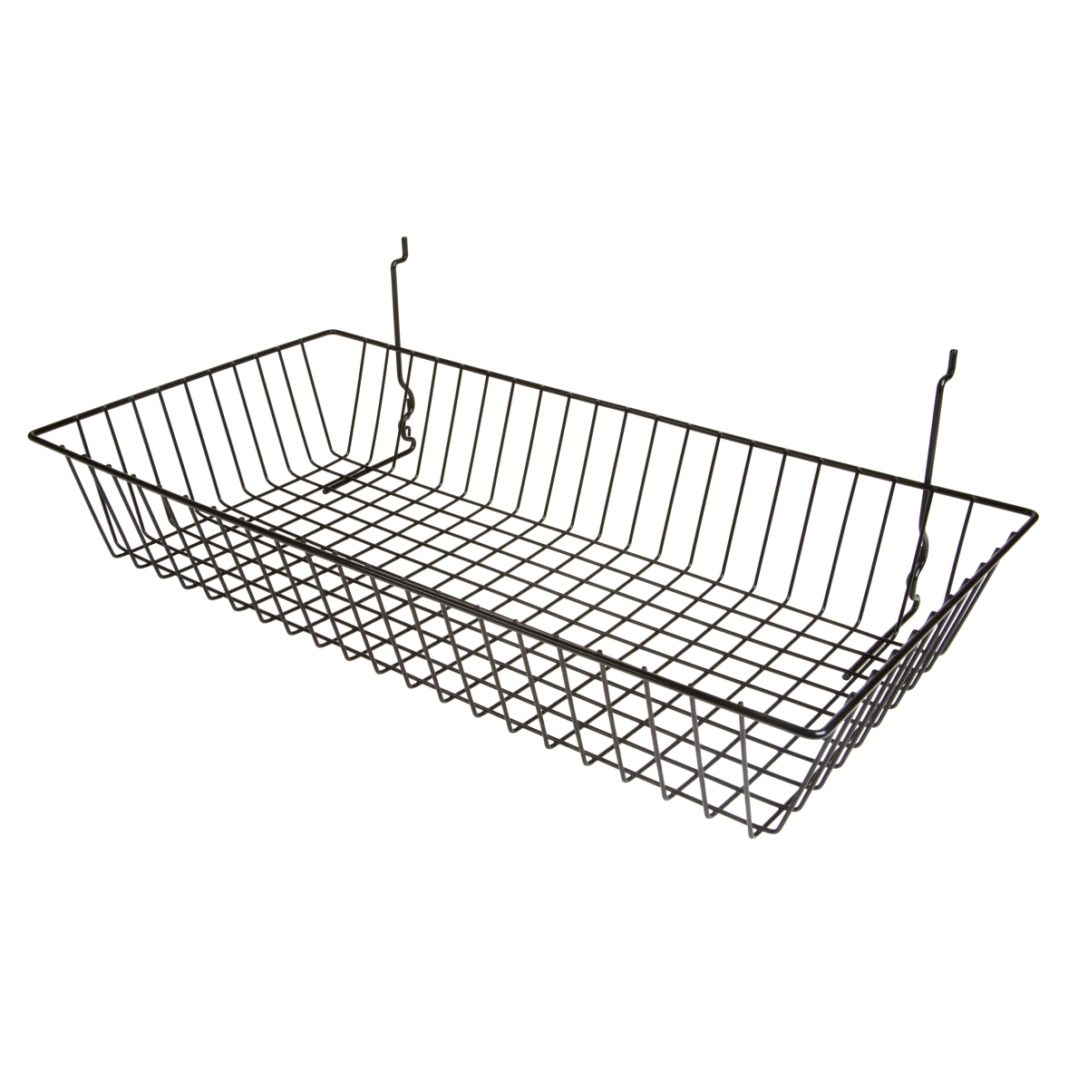 BSK11-B 24 x 12 x 4 in. Shallow Basket  Black - Semigloss  Pack of 6 -  Econoco, BSK11/B