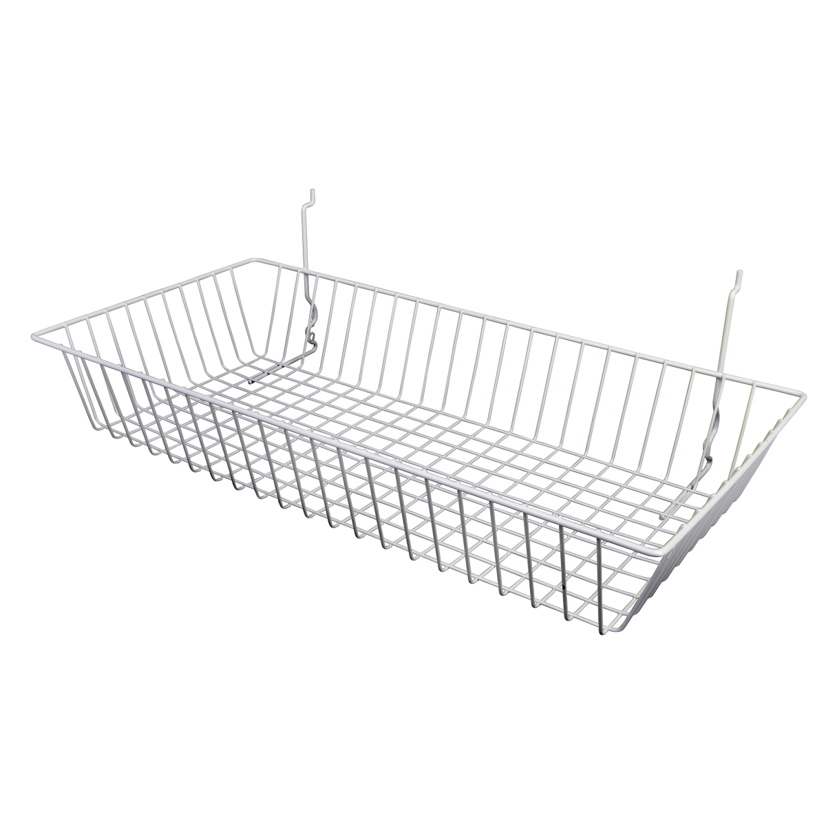 BSK11-W 24 x 12 x 4 in. Shallow Basket  White - Semigloss  Pack of 6 -  Econoco, BSK11/W