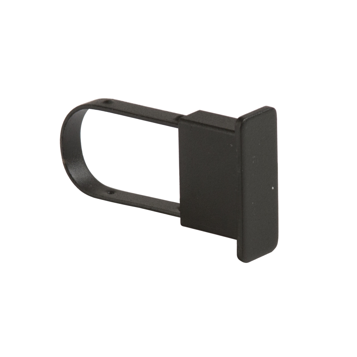 EC5-MAB Extended End Cap for 0.5 x 1.5 in. Rectangular Tubing, Black - Matte