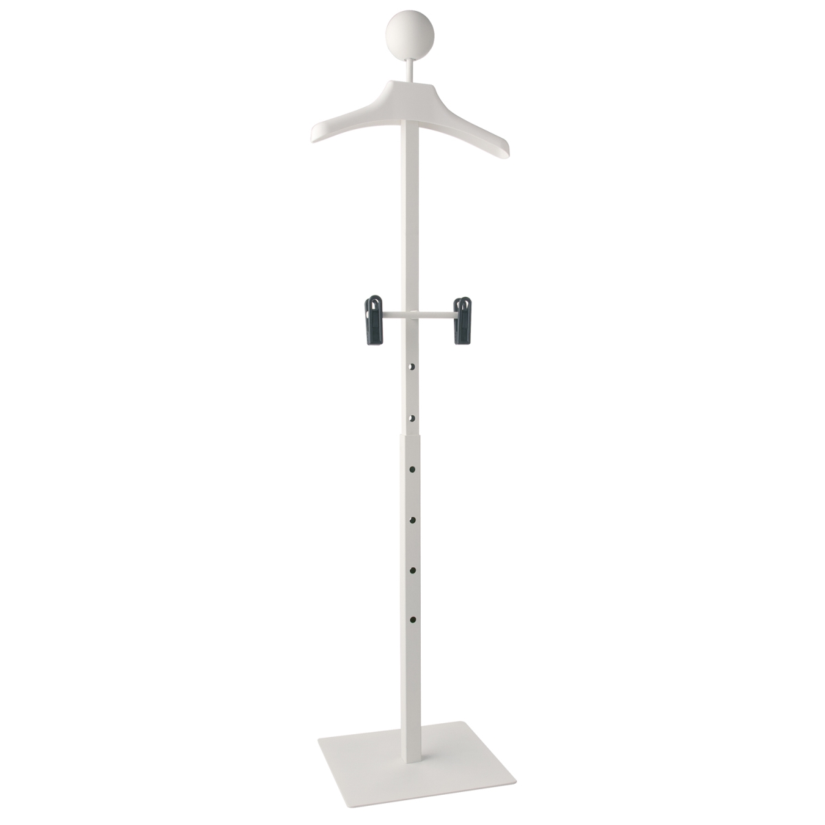 MACD7-MTW Childrens Floor Standing Costumer with Hanger, White - Matte