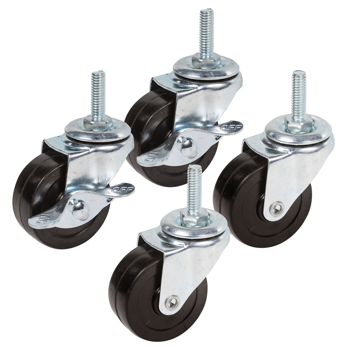 Picture of Econoco ACT4041SET 2 in. Industrial Rubber Casters - Set of 4