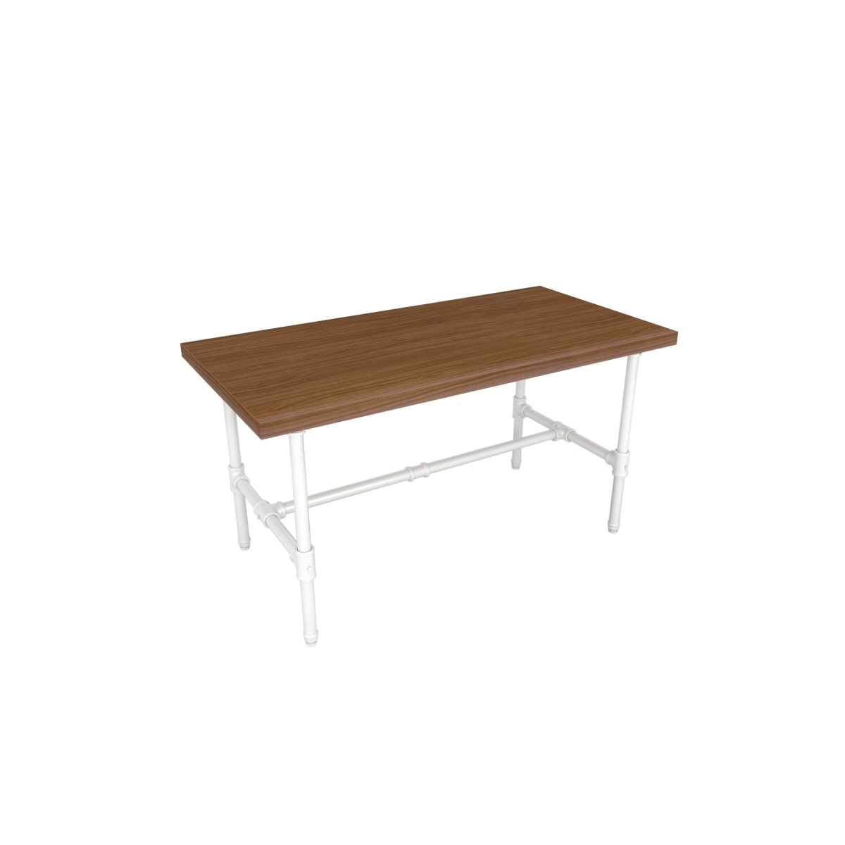 PSNTSWBNSET Pipeline Small Nesting Table for White Frame Plus Dark Brown Table Top