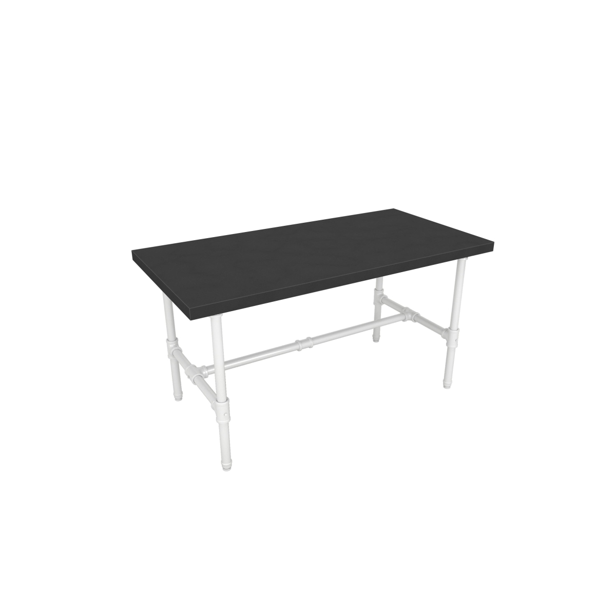 Pipeline Small Nesting Table for White Frame Plus Black Table Top
