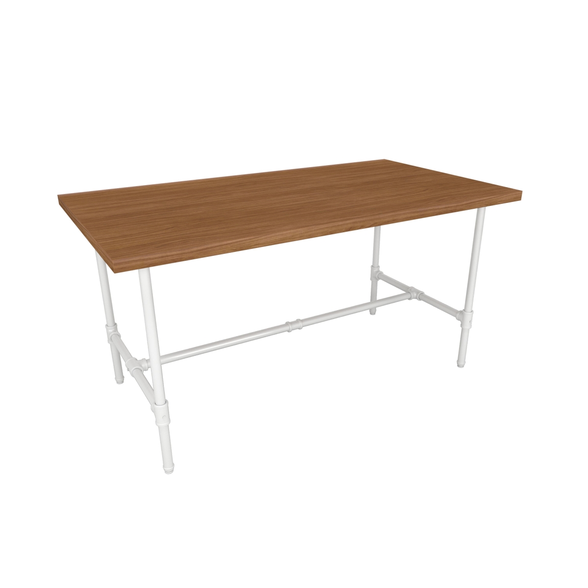 Pipeline Large Nesting Table for White Frame Plus Dark Brown Table Top