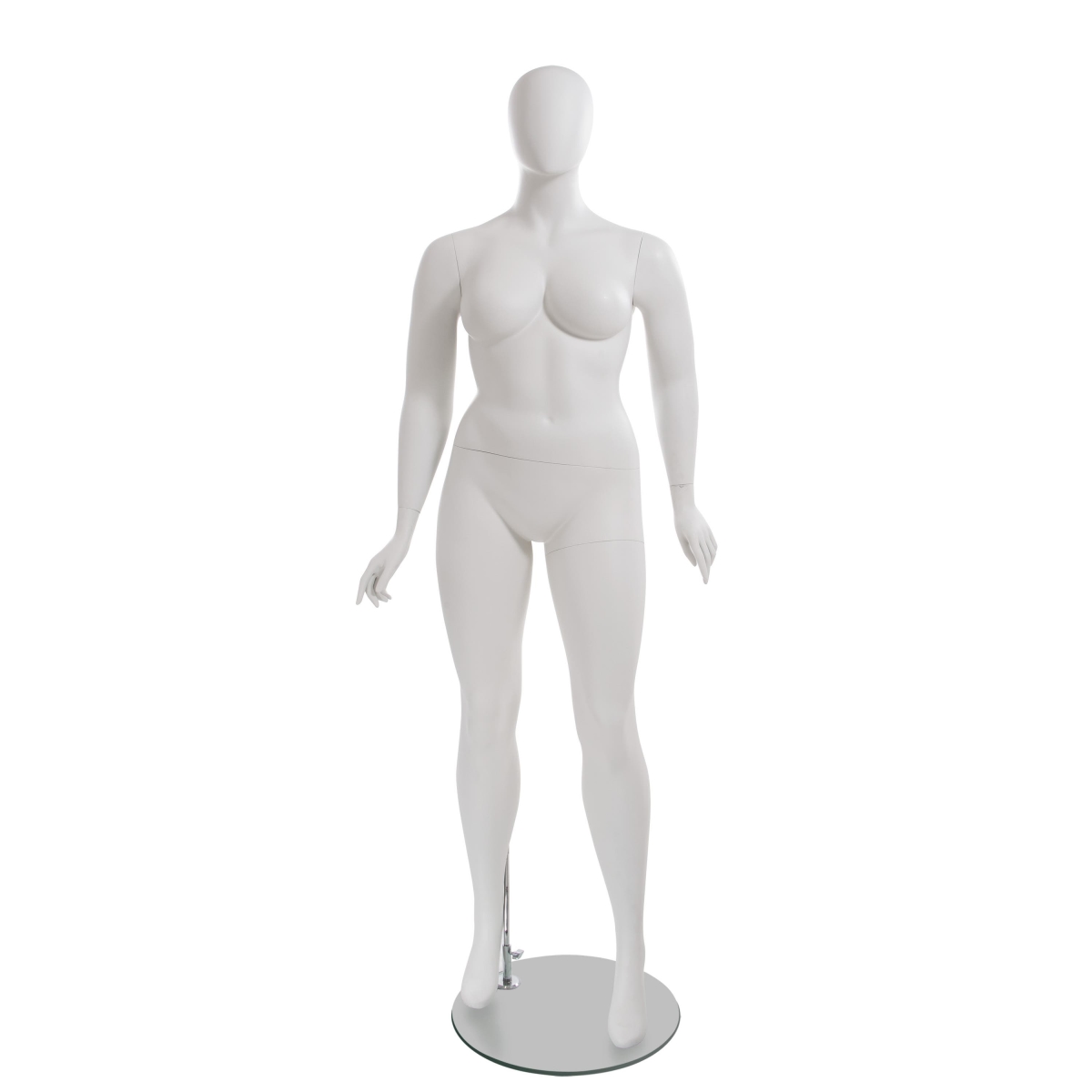 AMBERPL2 16 in. Diameter Amber Plus Size Mannequin Pose 2 - Oval Head