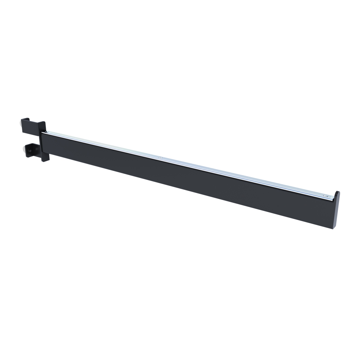 RV-22MAB 22 in. Twist-On Straight Arm for Rectangular Tubing Rack - Matte Black