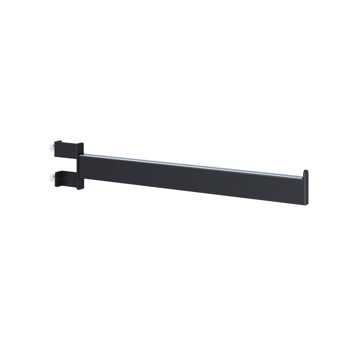 RV-16MAB 16 in. Twist-On Straight Arm for Rectangular Tubing Rack - Matte Black