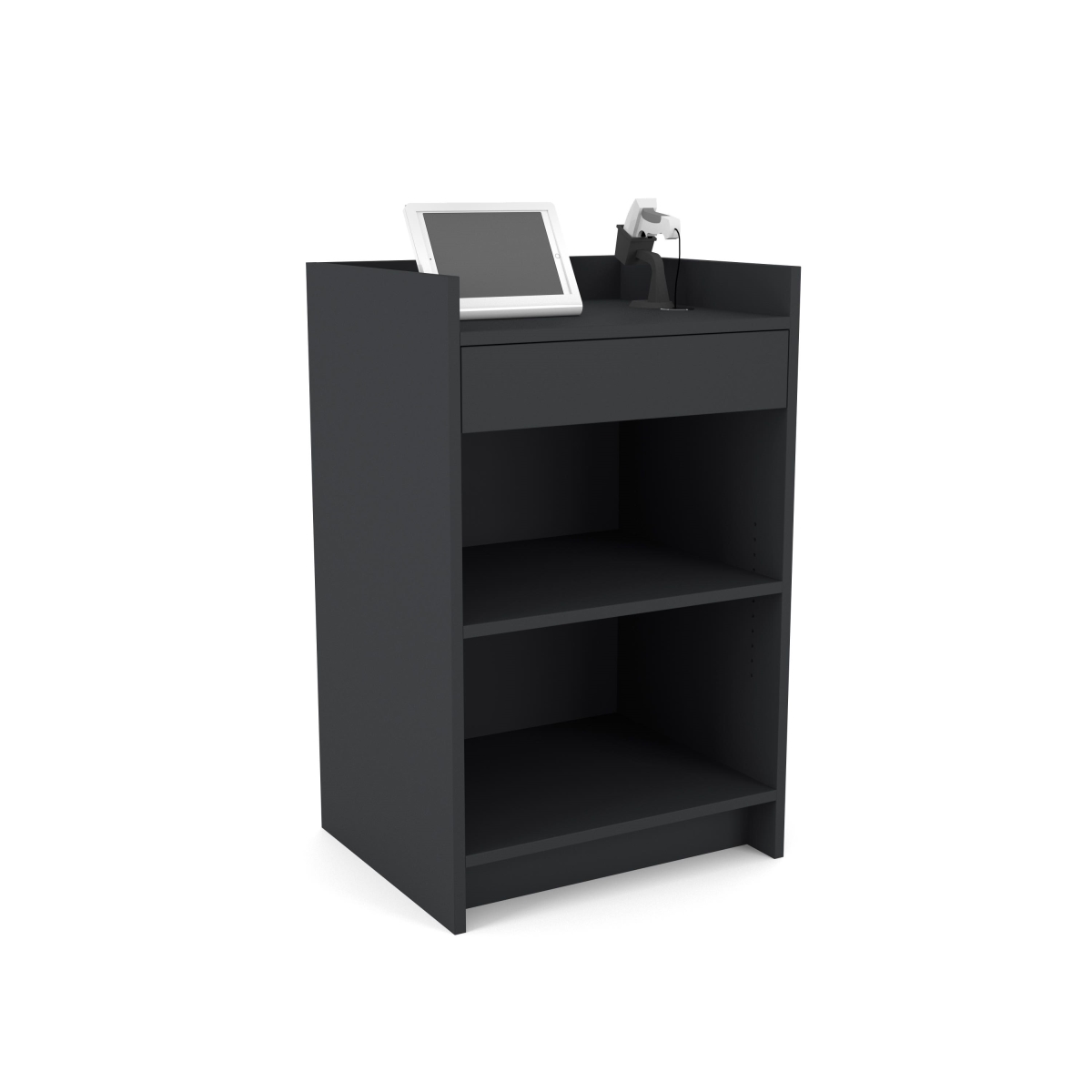 PW-WRS24-BK 20 x 24 x 38 in. Register Stand Counter Unit - Black