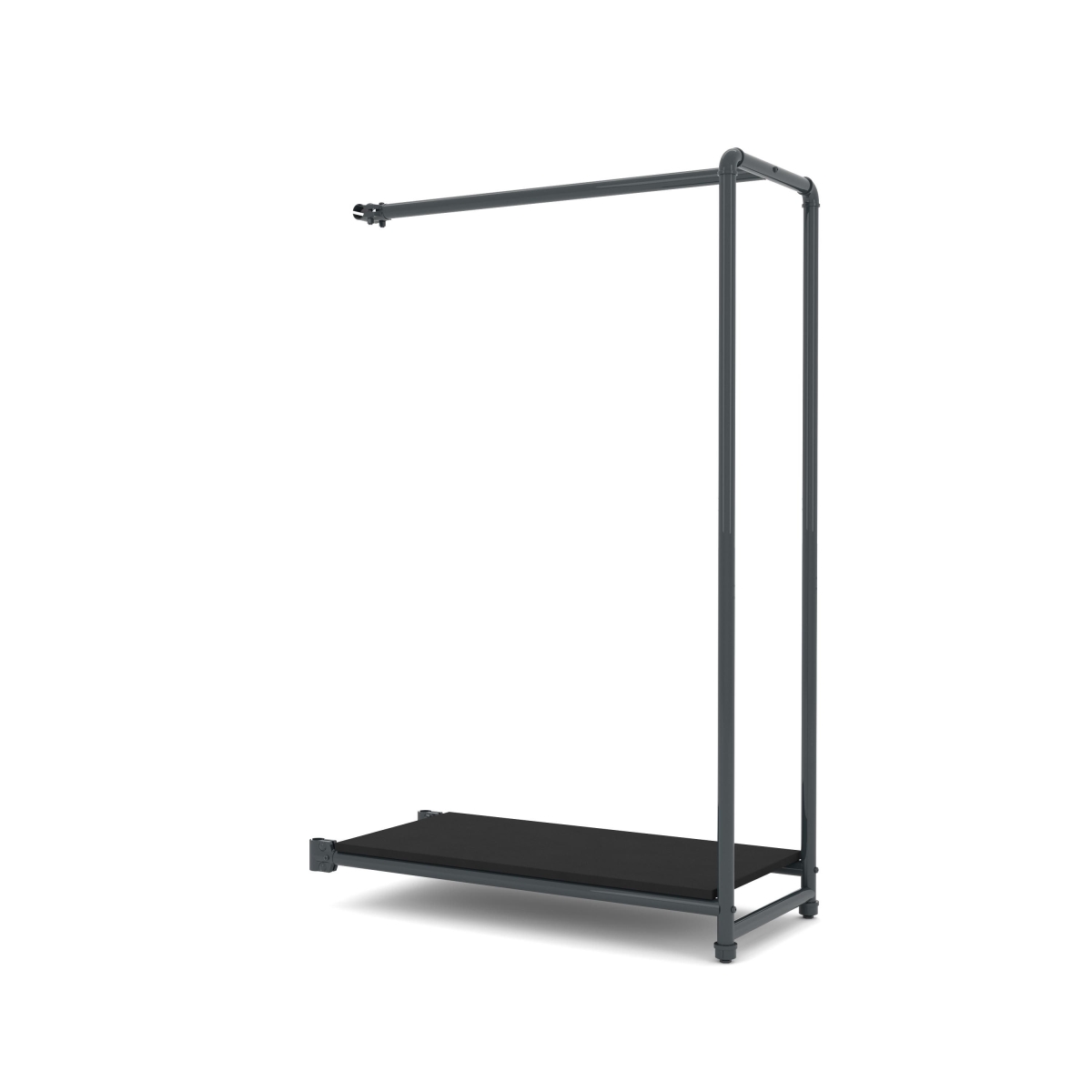 PSETGHRFSBK Pipeline Etagere Add-On Hang Fold Attachment - Anthracite Grey Rack with Black Shelves