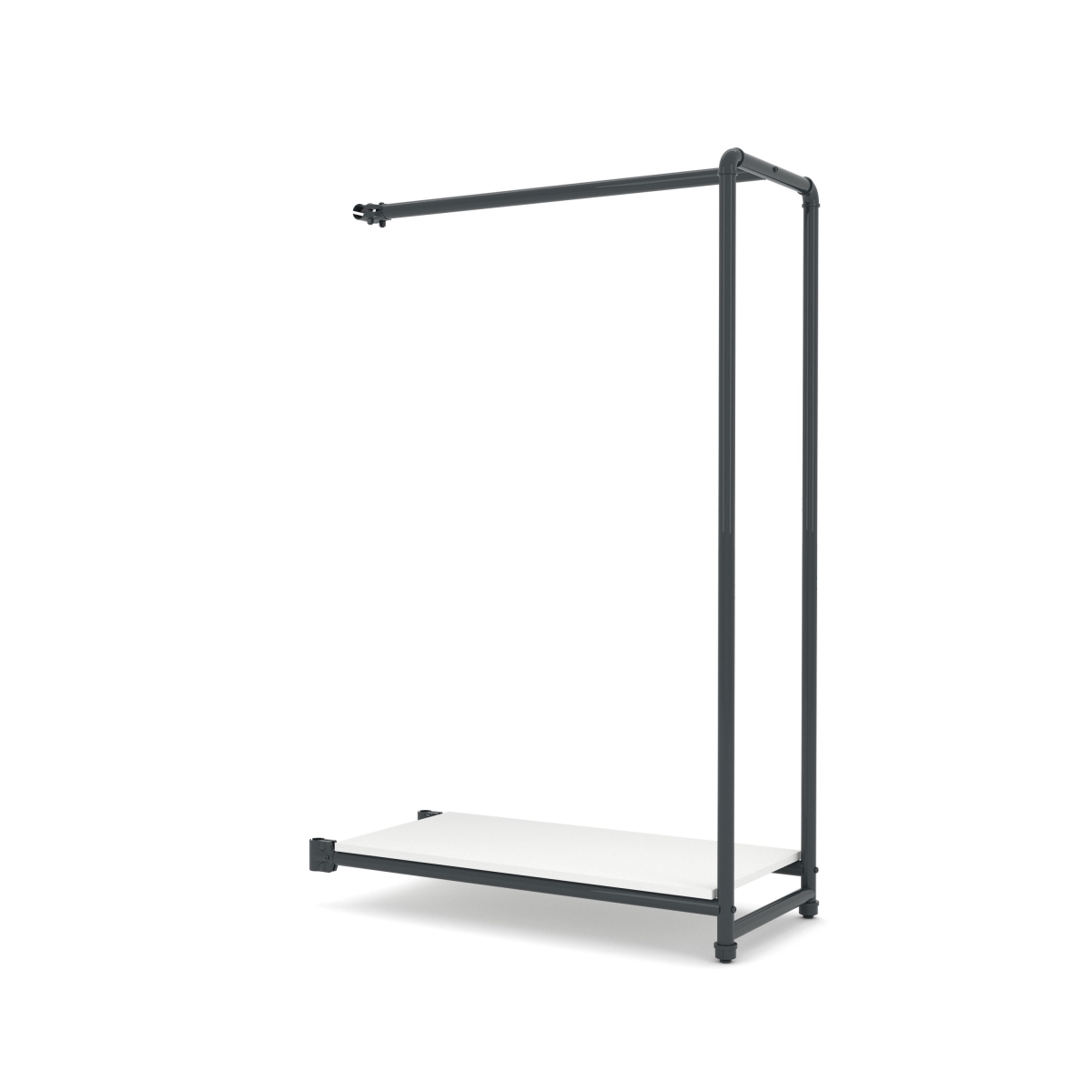 PSETGHRFSWH Pipeline Etagere Add-On Hang Fold Attachment - Anthracite Grey Rack with White Shelves