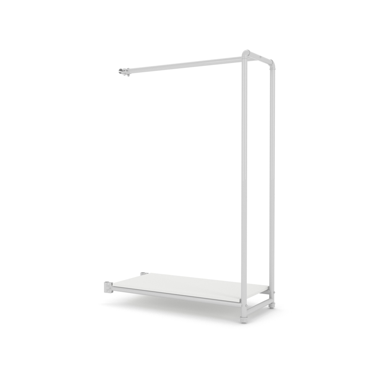 PSETGHRFSWWH Pipeline Etagere Add-On Hang Fold Attachment - Gloss White Rack with White Shelves