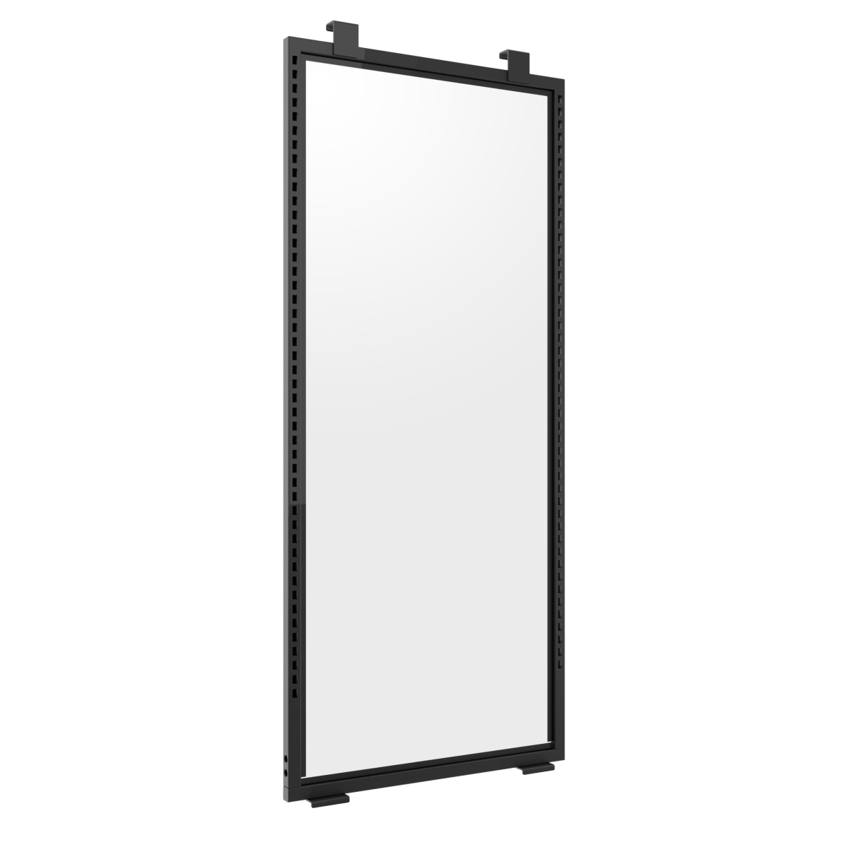 APAFCPMAB 24 x 1 x 54.015 in. Aspect Center Panel Retail Display with Slotted Uprights - Matte Black Frame with Frosted Acrylic Panel