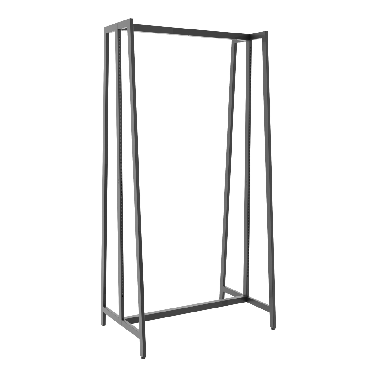 APFS96MAB 48 x 96 in. Aspect Large Double-Sided Freestanding Merchandiser for Retail Display- Matte Black