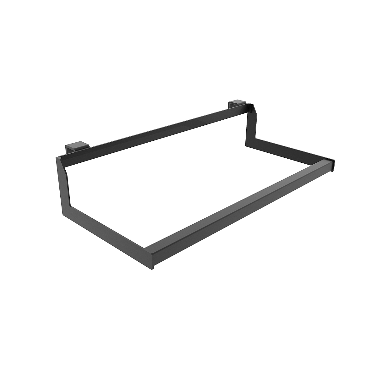 APHBSM24MAB 23.75 x 11 x 5 in. Aspect Saddle Mount Drop-Down Hang Bars - Matte Black