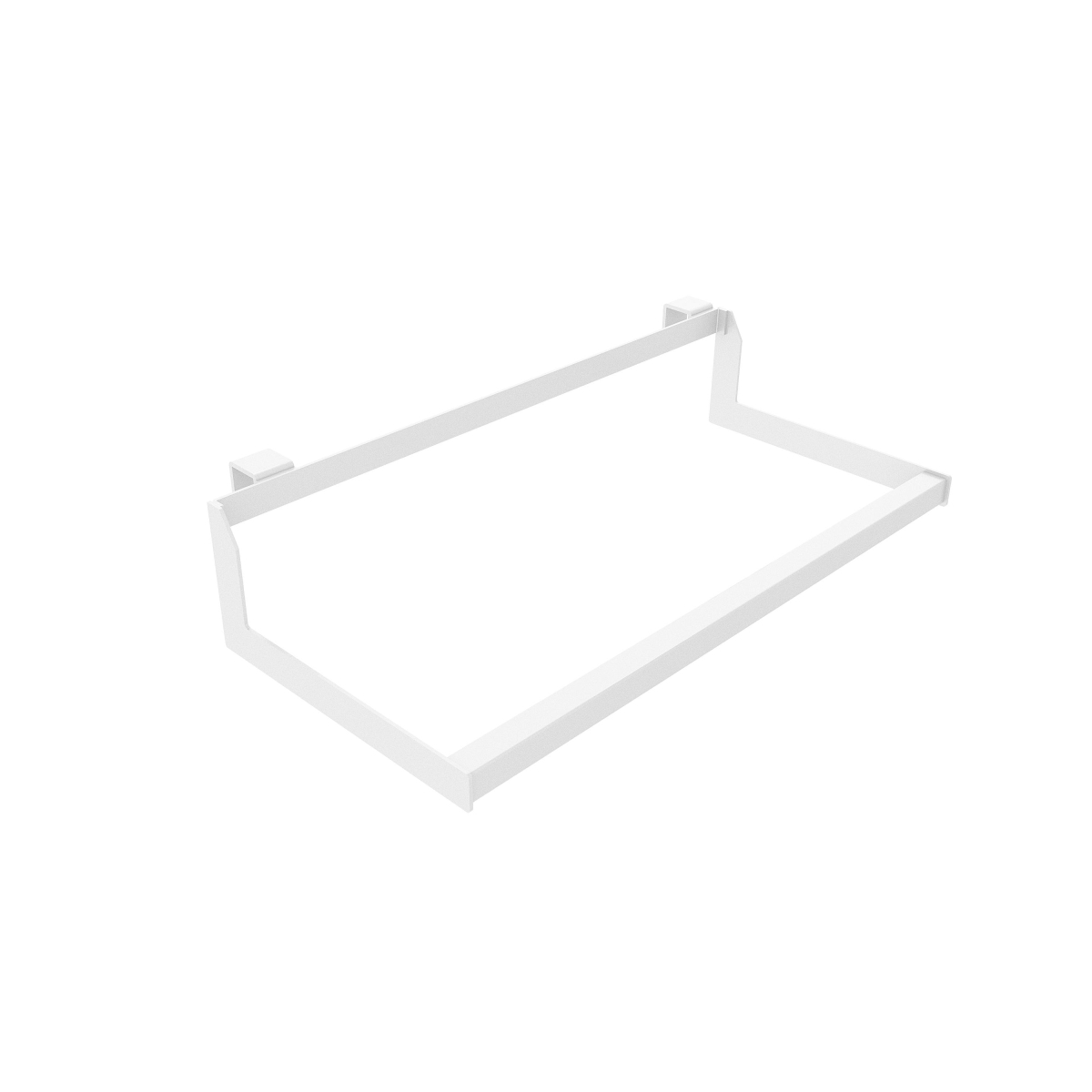 APHBSM24W 11 in. Aspect Saddle Mount Drop-Down Hang Bars - Gloss White