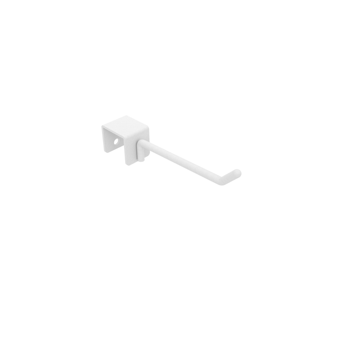 APHK4W 0.25 in. Diameter Aspect Retail Display Saddle Mount Hooks - Gloss White