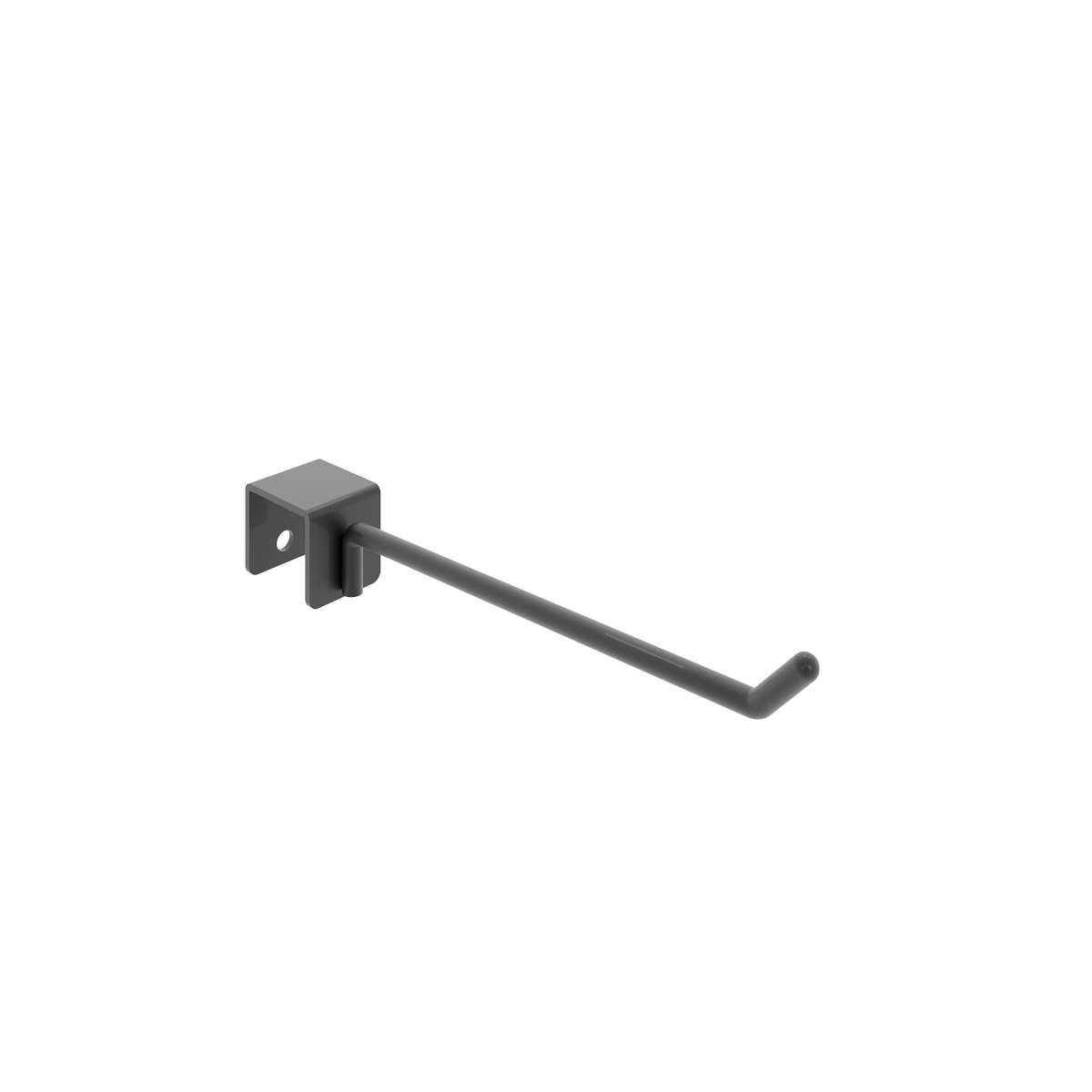 APHK6MAB 0.25 in. Diameter Aspect Retail Display Saddle Mount Hooks - Matte Black