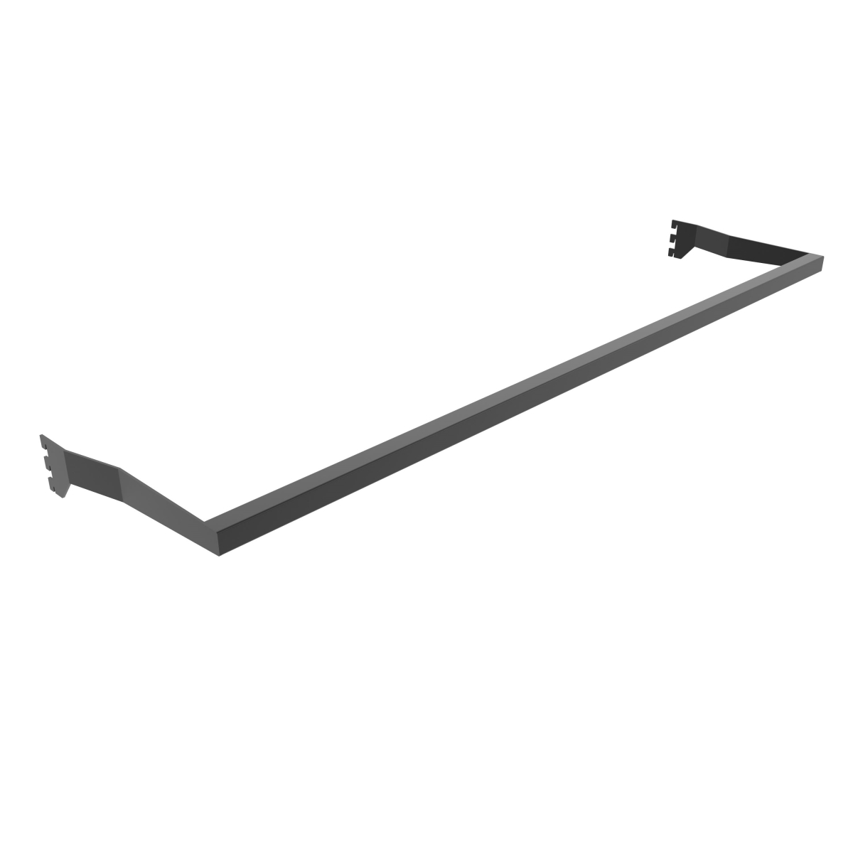 APHR4811MAB 45.25 x 11.48 x 1 in. Aspect Retail Display Hangrails - Matte Black