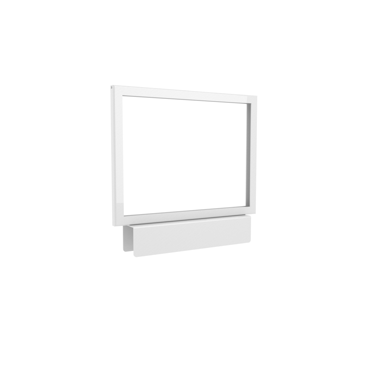 APM57W 5.5 x 7 in. Aspect Retail Display Sign Holder - Saddle Mount - Gloss White