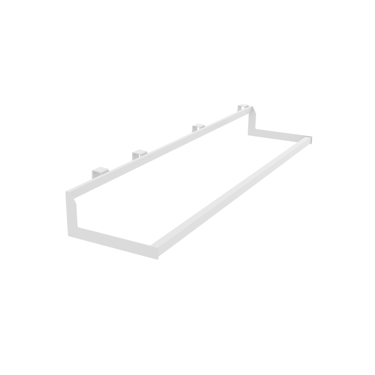APHBSM48W 45-0.75 x 11 x 5 in. Aspect Saddle Mount Drop-Down Hang Bars - Gloss White