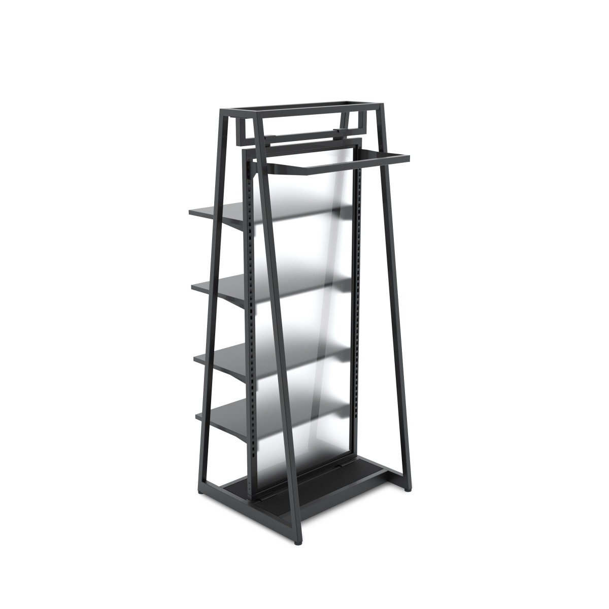 APA24KIT2B 24 in. Aspect Floor Merchandiser with Hanging & Shelving - Kit 2