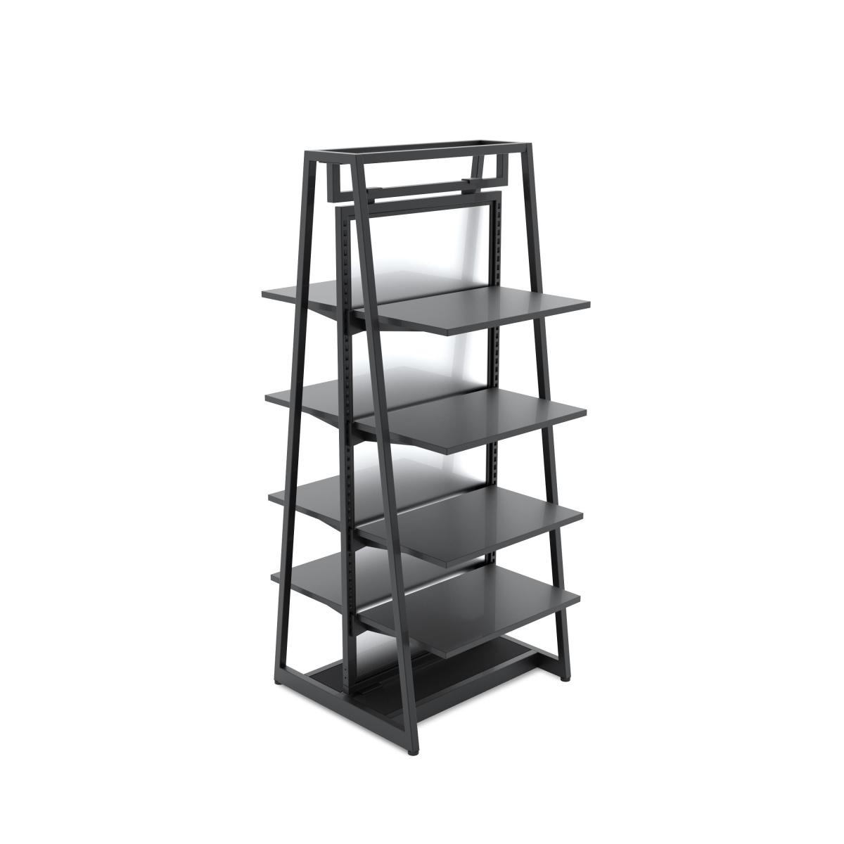 APA24KIT3B 24 in. Aspect Floor Merchandiser Shelving Unit - Kit 3 - Matte Black