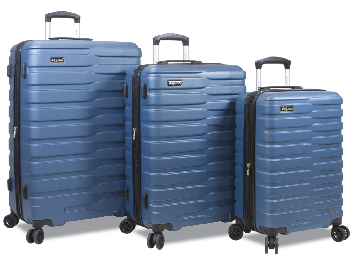 Picture of Dejuno 25DJ-658E-BLUE Cortex Lightweight Hardside Spinner Luggage Set - Blue&#44; 3 Piece