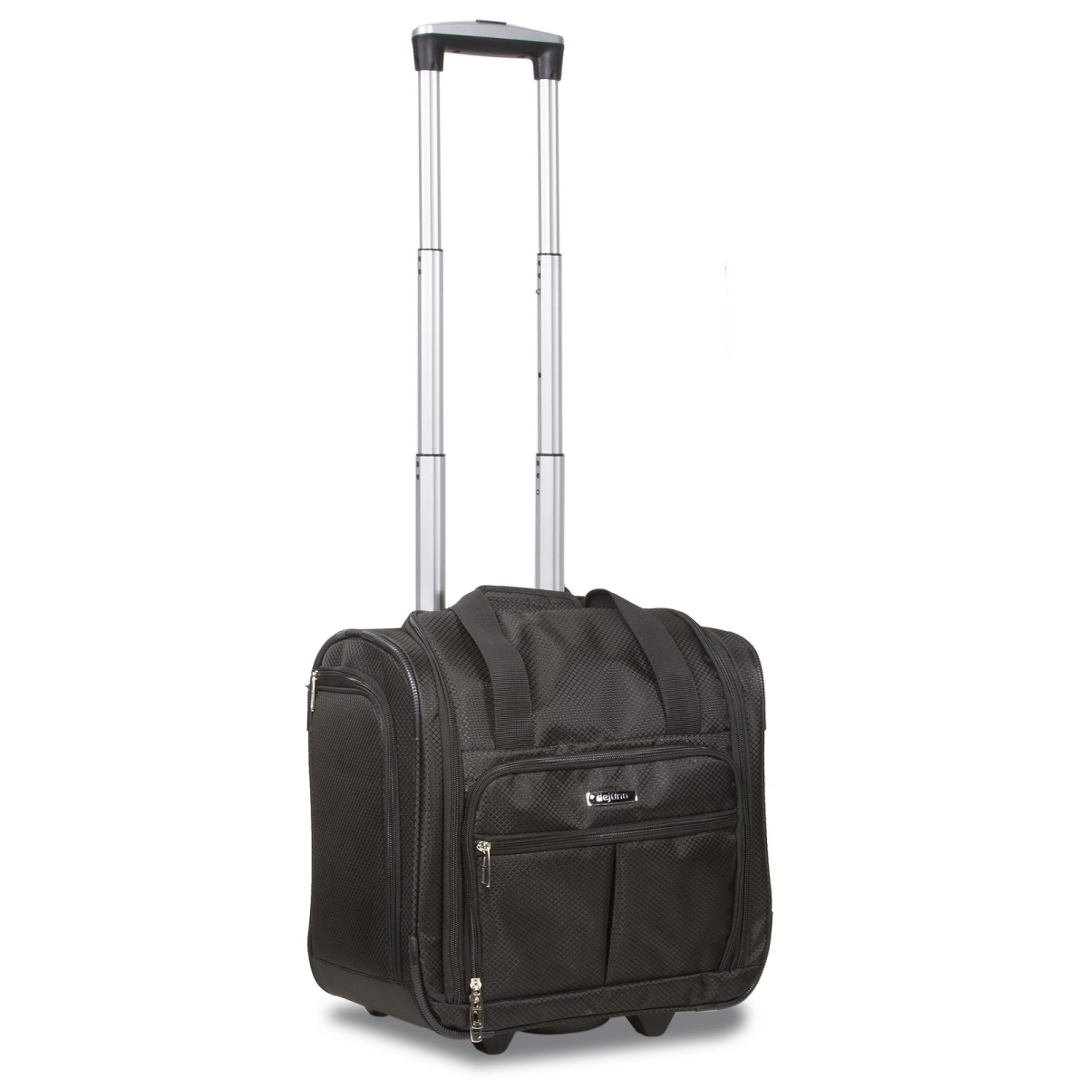 Picture of Dejuno 25PRT-15SB 15 in. Lightweight Wheeled Underseater Carry-On Luggage&#44; Black