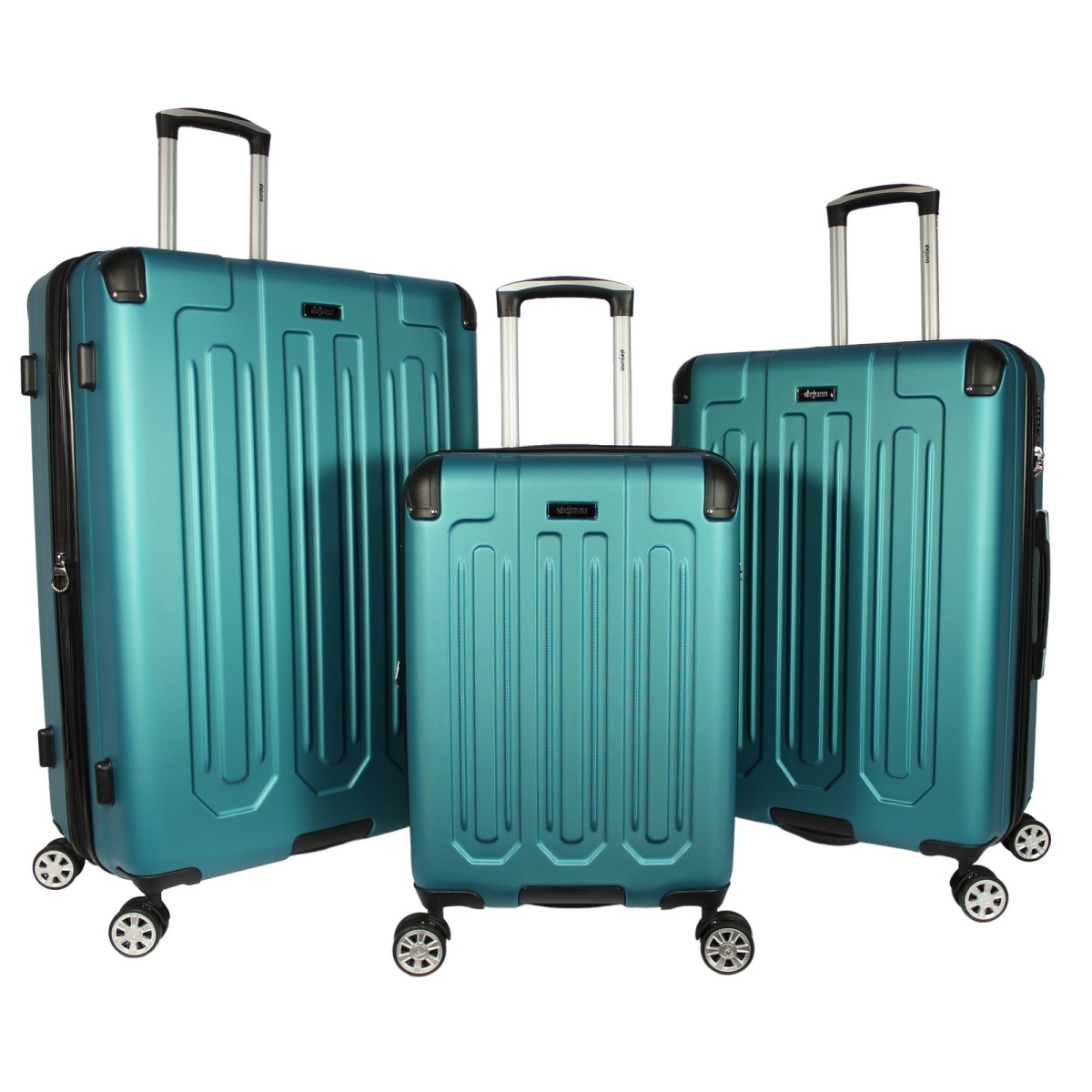 Picture of Dejuno 252015DJ-TURQUOISE Tutin Hardside Spinner Luggage Set with TSA Lock&#44; Turquoise - 3 Piece