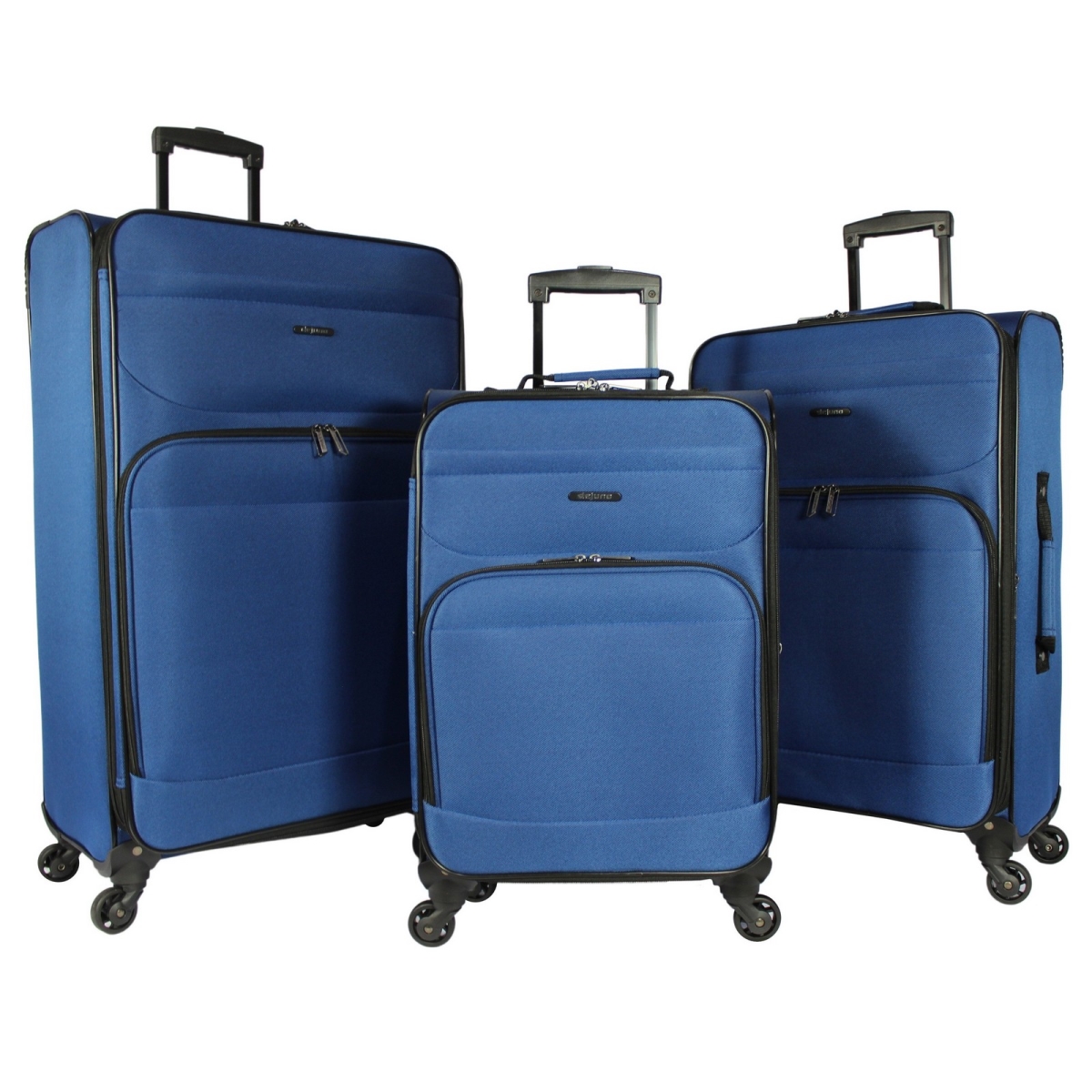 Picture of Dejuno 252104DJ-NAVY Lisbon Lightweight Expandable Spinner Luggage Set, Navy - 3 Piece