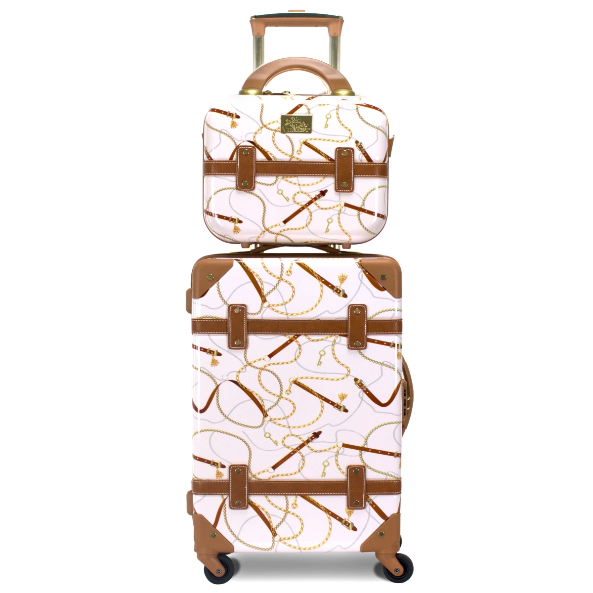 Picture of Chariot CHP-507-2-IVORY Chariot Regal 2-Piece Hardside Carry-On Spinner Luggage Set - Ivory