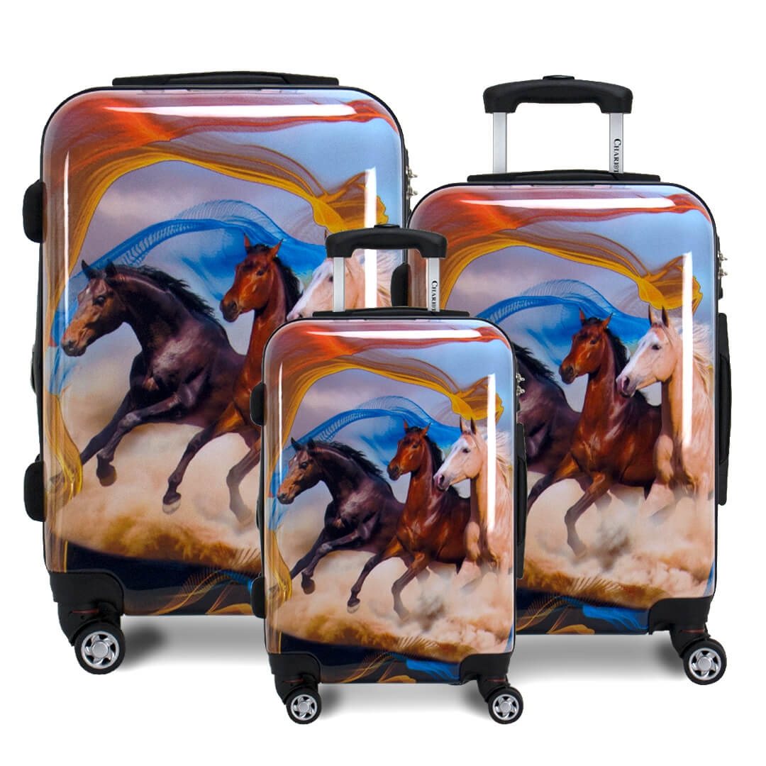 Picture of Chariot CHH-52-MUSTANG Chariot Mustang Horse 3-Piece Hardside Expandable Spinner Luggage Set