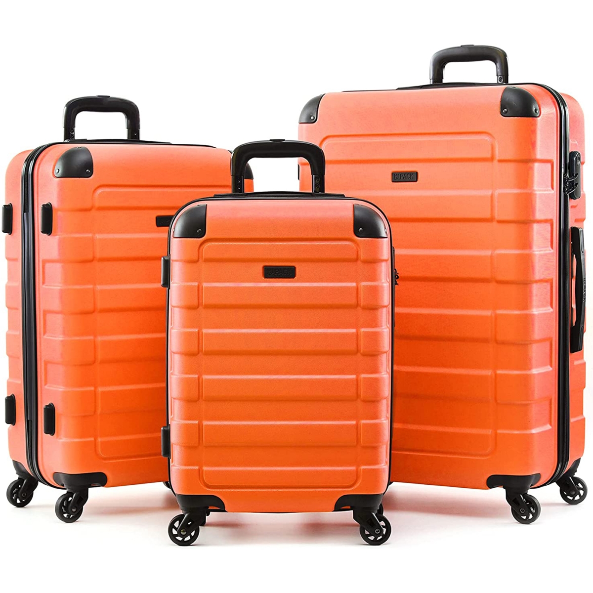 25HP1903-ORANGE  Prime Hardside 3-Piece Spinner Luggage Set - Orange