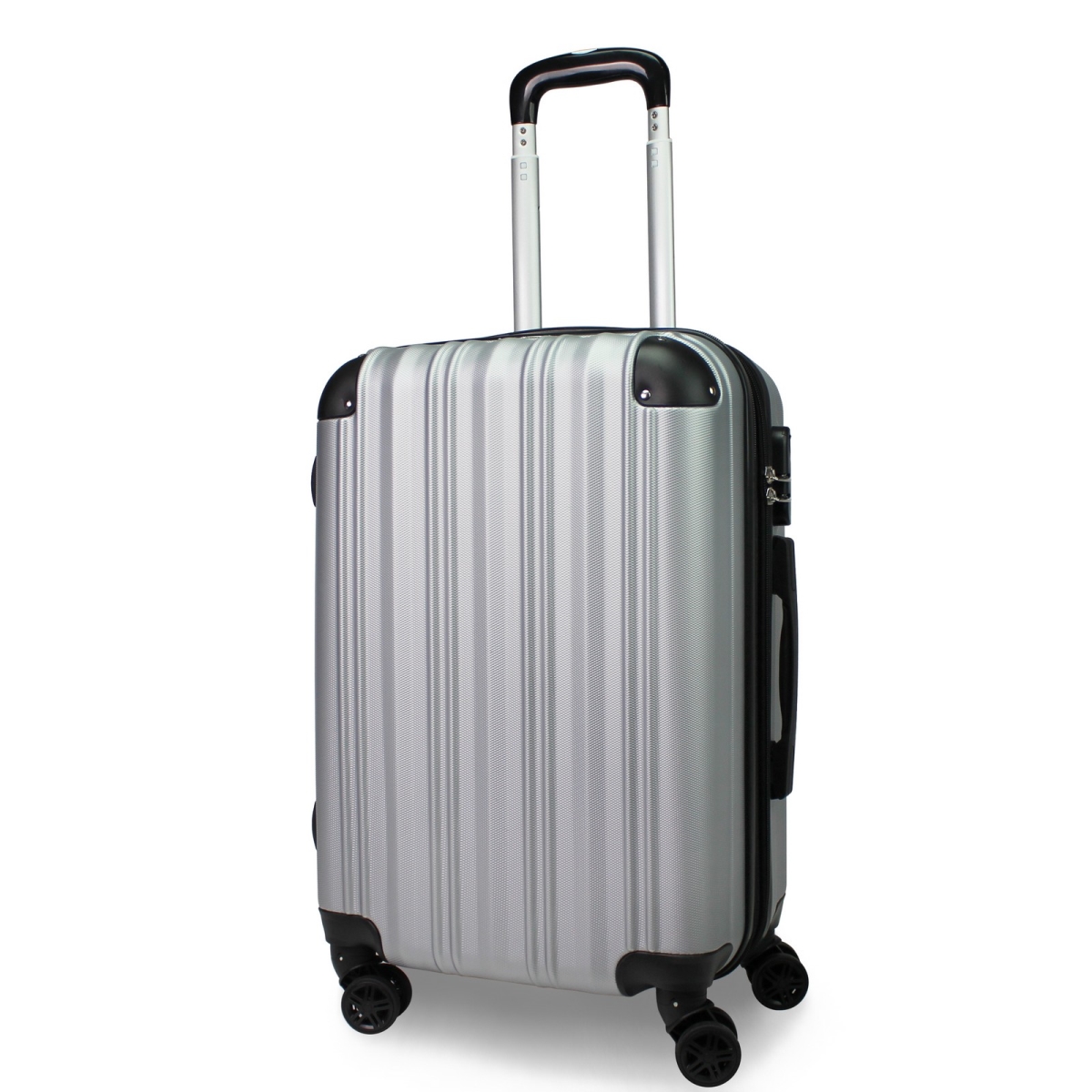 WT75710-20-SILVER  Kemyer Quest 20-Inch Carry-On Hardside Lightweight Expandable Spinner Suitcase Luggage - Silver