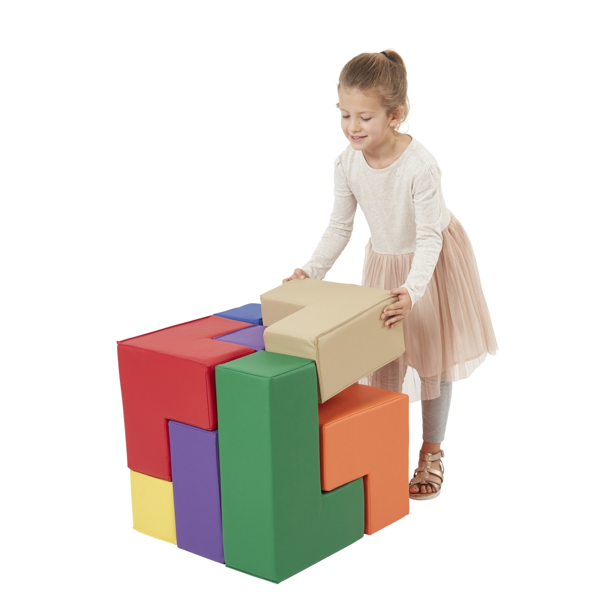 Picture of ECR4Kids ELR-12975 SoftZone Brainy Soft Blocks - Assorted Color