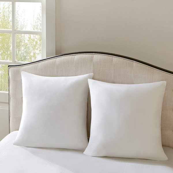 Madison Park  Cotton Sateen Euro Pillow, White