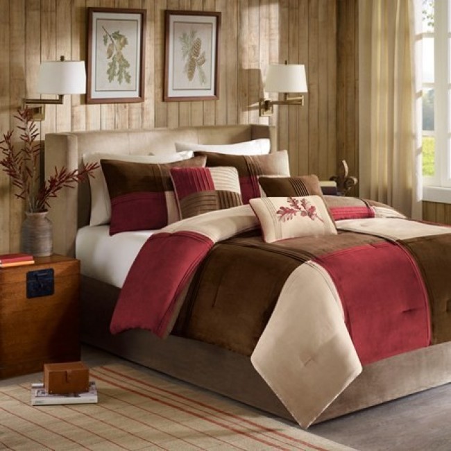 Jackson Blocks 7-Piece Comforter Set Red - Queen